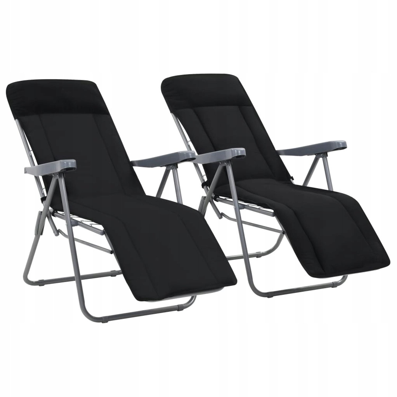 2x Opvouwbare Tuinstoelen met Kussens - Comfortabel Zitten