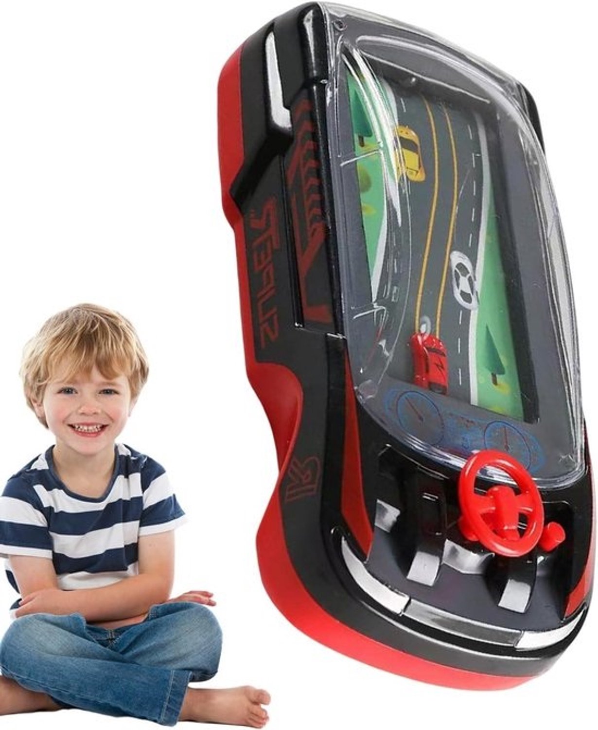 Raceauto Spelconsole - Stuurwiel Spelcomputer - Interactief Familiespel - Ouder-Kind Binding - 15x75x5cm - A