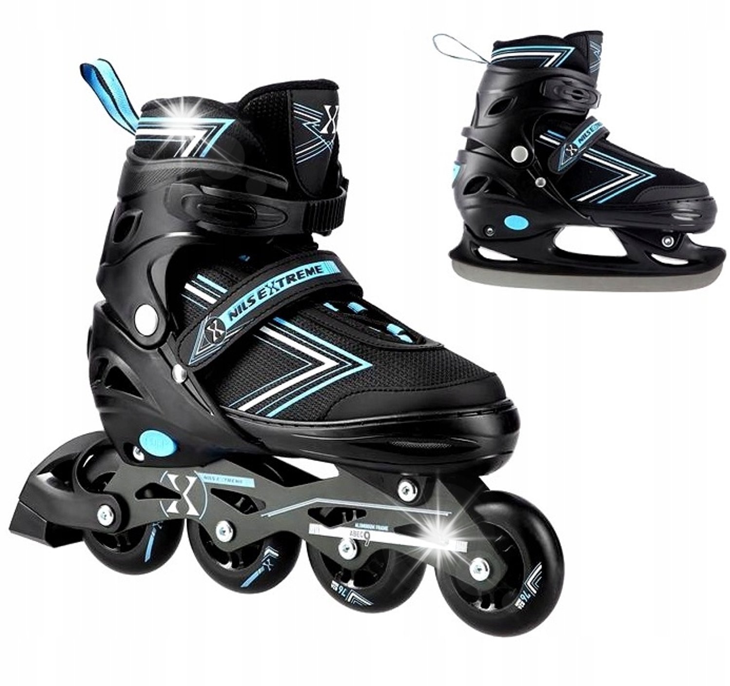 Verstelbare 2-in-1 Schaatsen/Skeelers voor Jongeren NILS