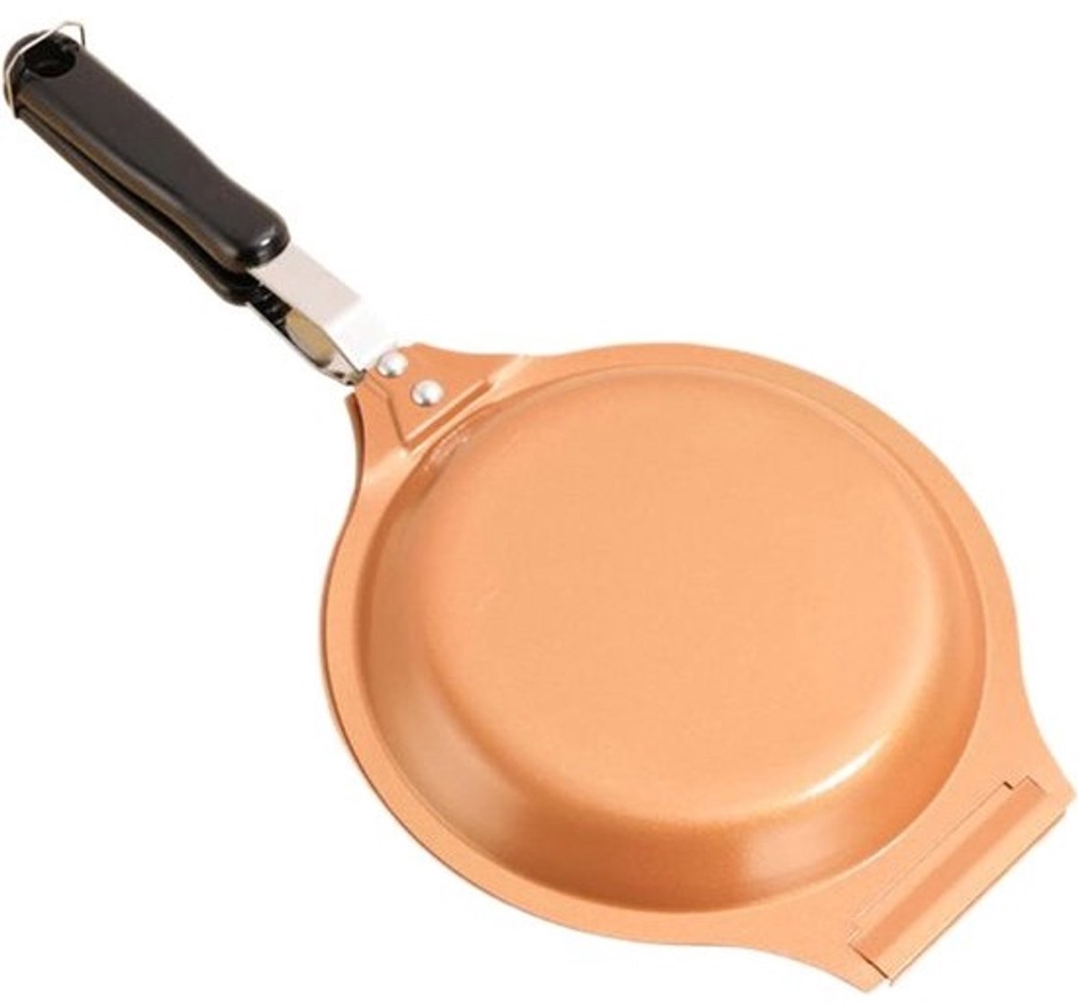 Dubbelzijdige Pannenkoekenpan - Eierpan Omeletpan - Snel Ontbijt Maken - Antiaanbaklaag - 19 cm - Grijs