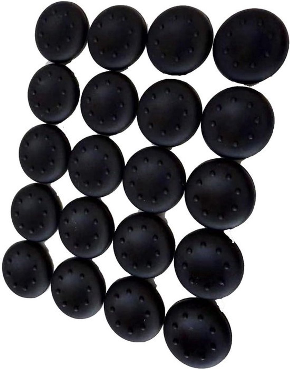 Controller Thumbstick Caps - Rocker Covers - Gaming Verbetering - Siliconen Grip - 20 Stuks - Zwart