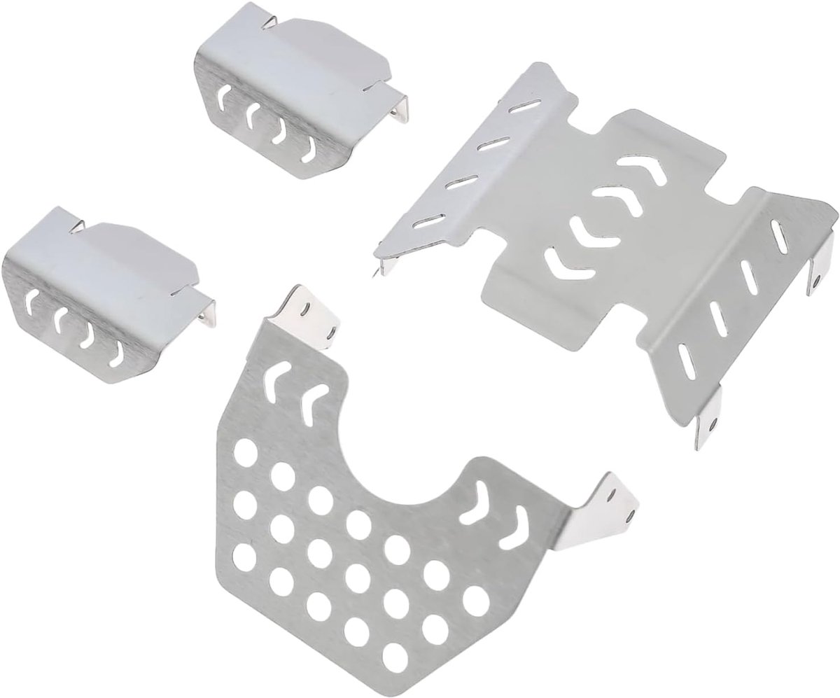 Chassis Armors Set voor MJX Hyper 1/8 H8P Rvs Skid Plate Chassis Guard As Protector