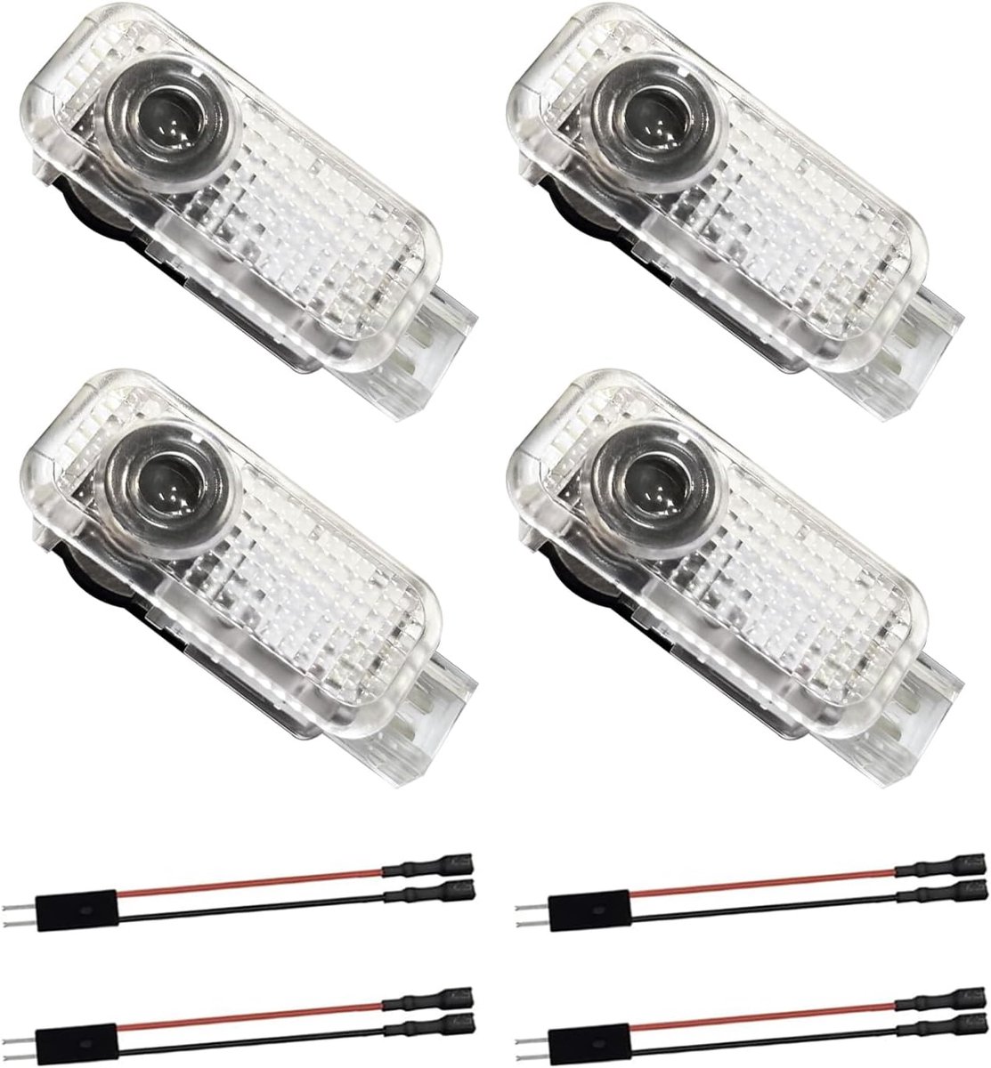 4 stuks LED-projector voor autodeuren, deurverlichting, welkomstverlichting, autodeurverlichting Geschikt voor A1/A3/A4/A5/A6/A7/A8/Q2/Q3/Q5/Q7/Q8/TT/R8