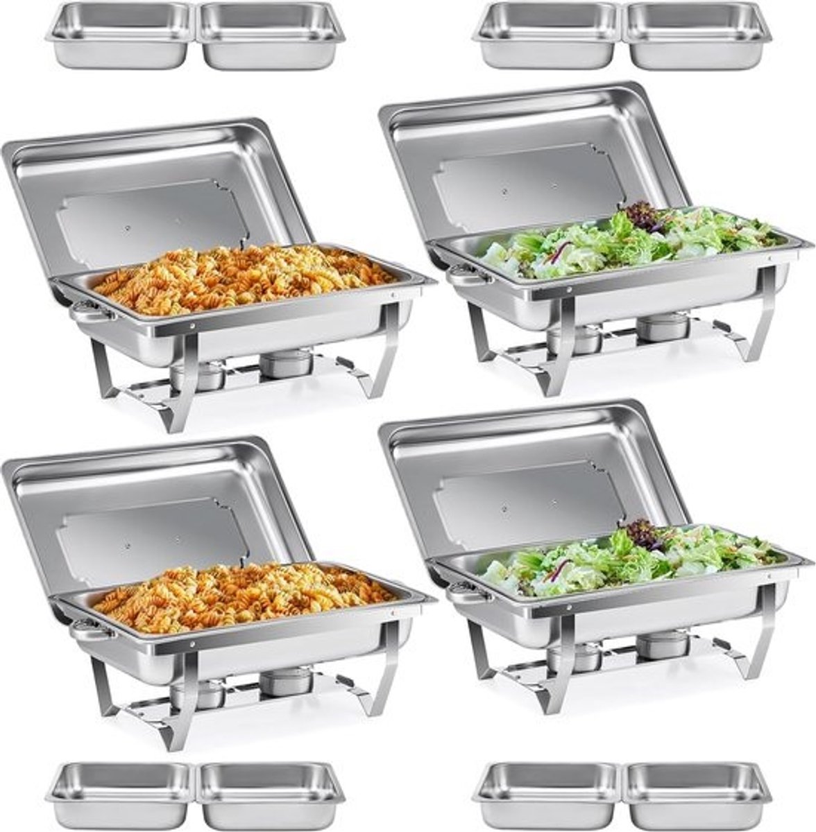 Buffetwarmer - Opwarmapparaat met Kookplaatfunctie - - eten warmhouden