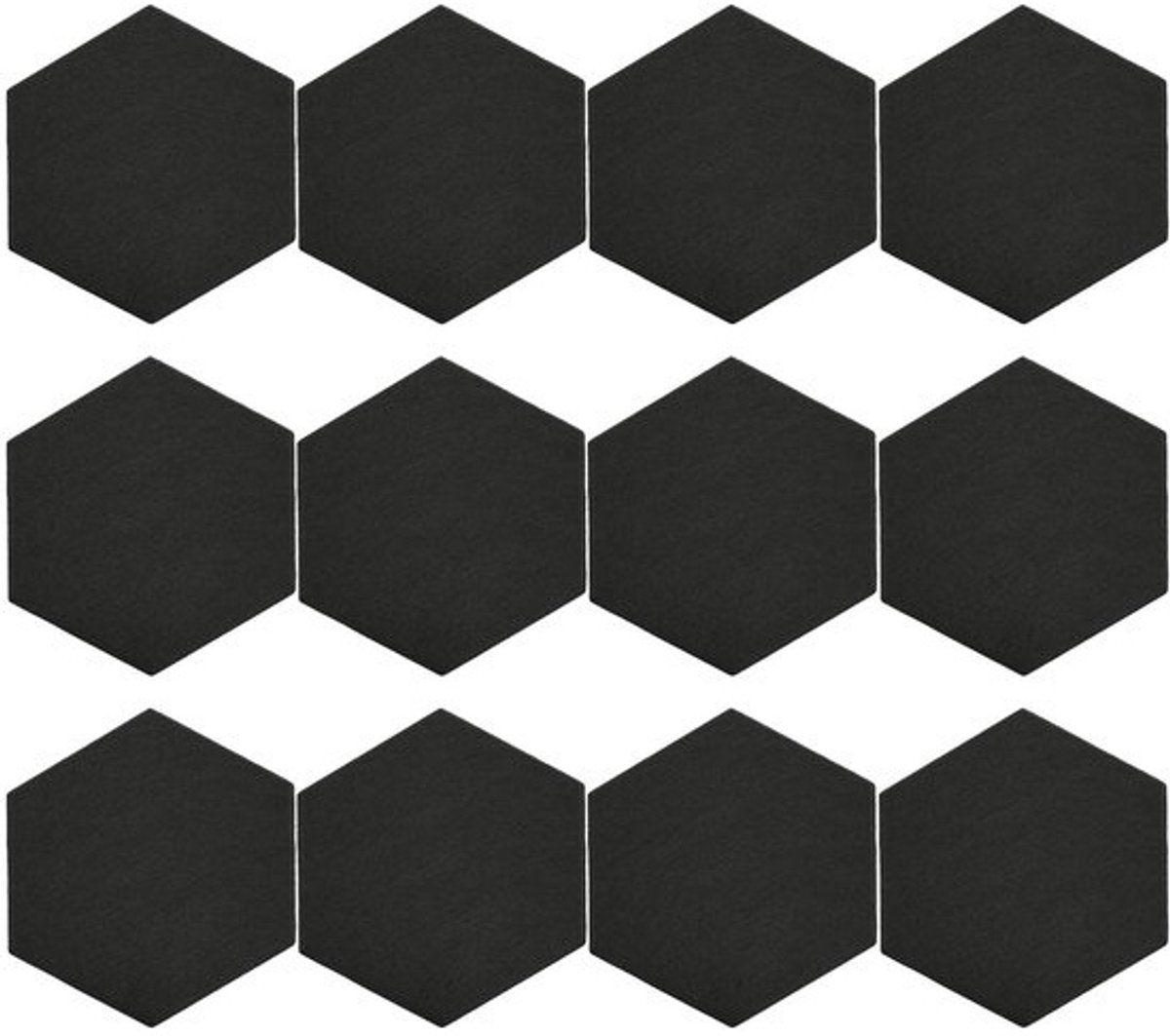 Akoestische Panelen - Geluidsisolatie Zwart - Ruimte Verbetering - Hoge Dichtheid Polyester - 12 Stuks 15cm - Zwart