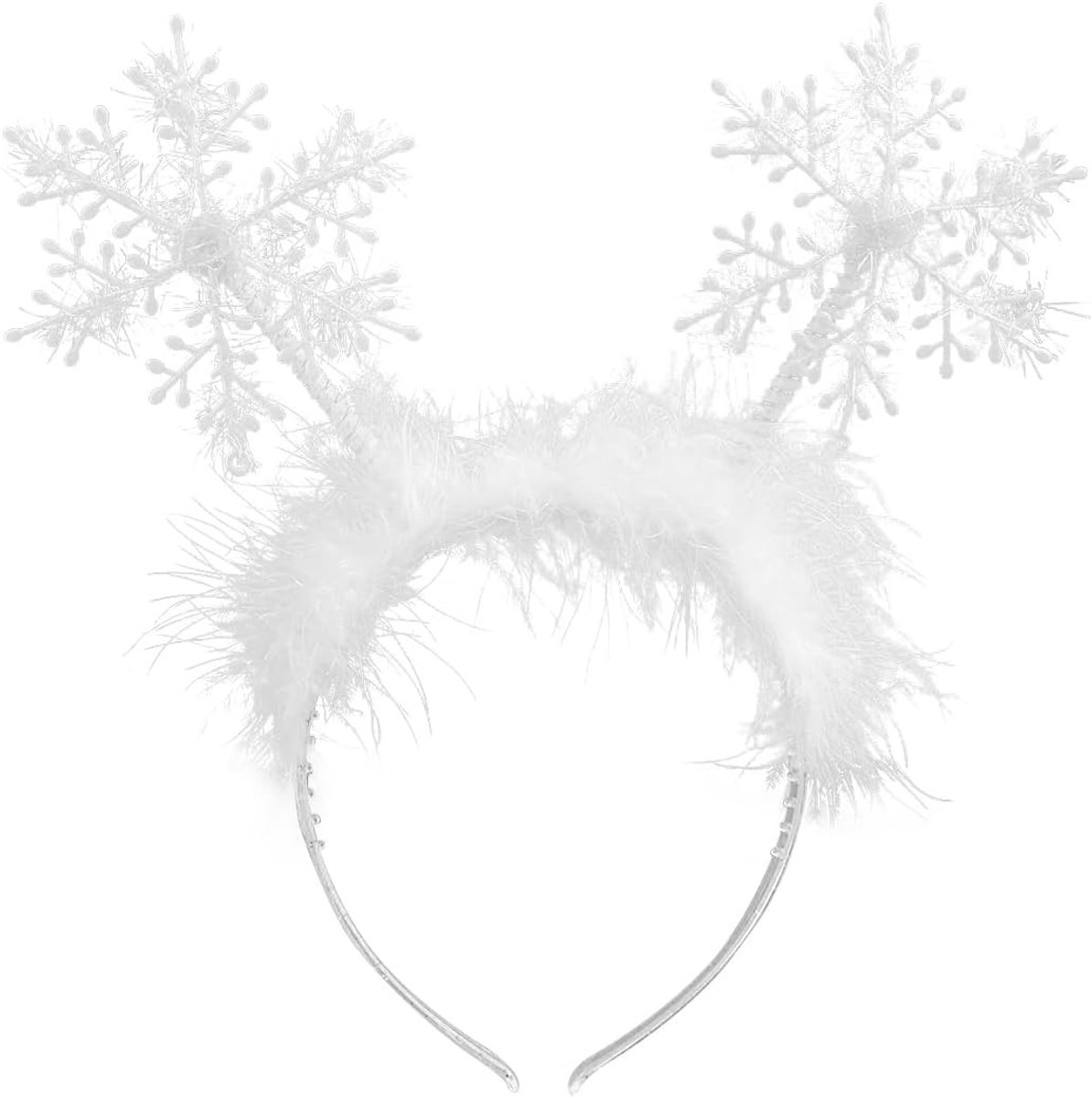 Set van 2 kerstkostuums voor meisjes met 3-laags tule rok, witte pailletten, tutu onderrok, sneeuwvlokken en haarband voor verjaardagen, kerst en carnaval