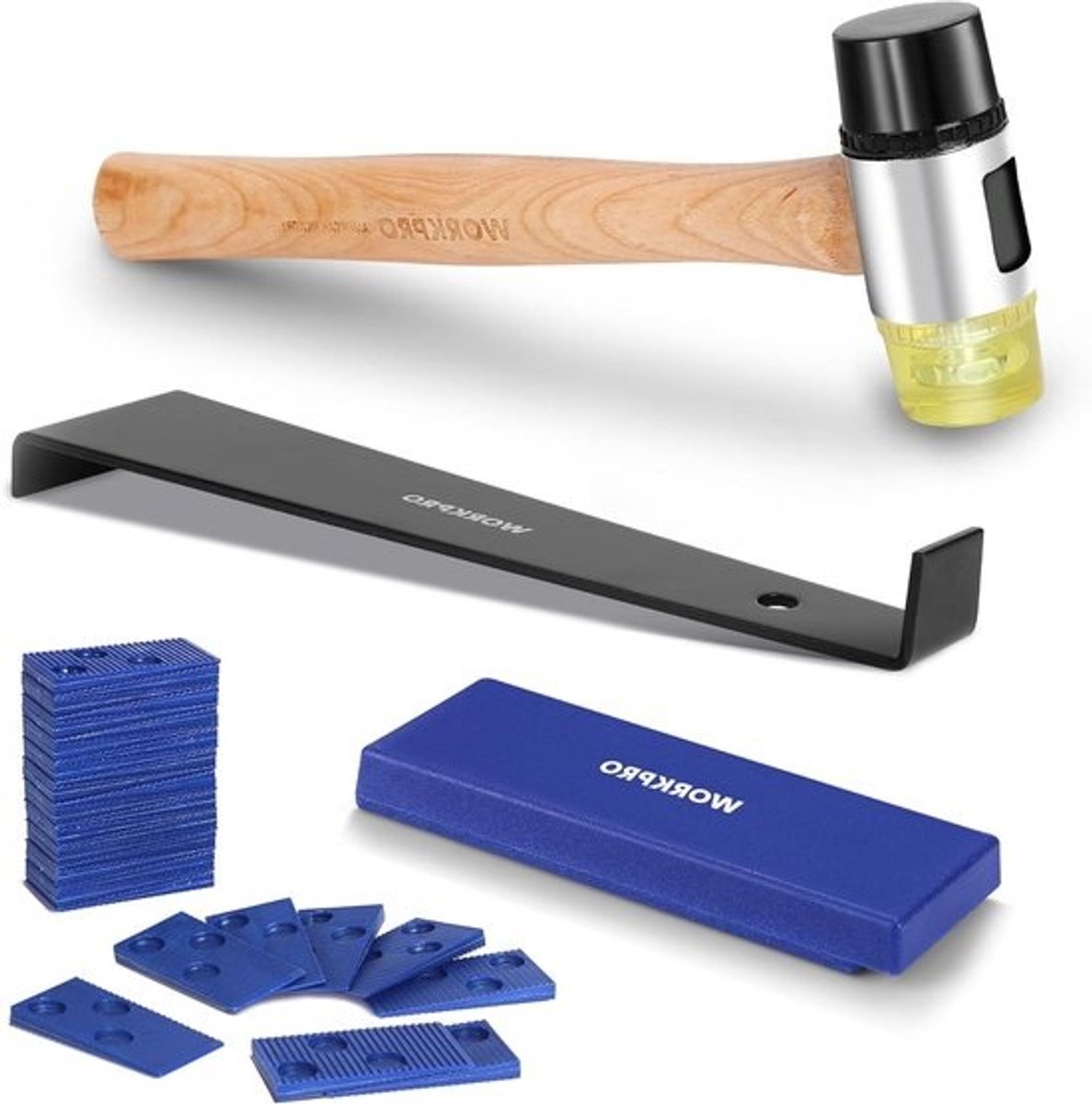 Vloer Installatie Set - Gereedschap Kit - Vloeren Leggen - Robuuste Constructie - 36 cm Lengte - Grijs