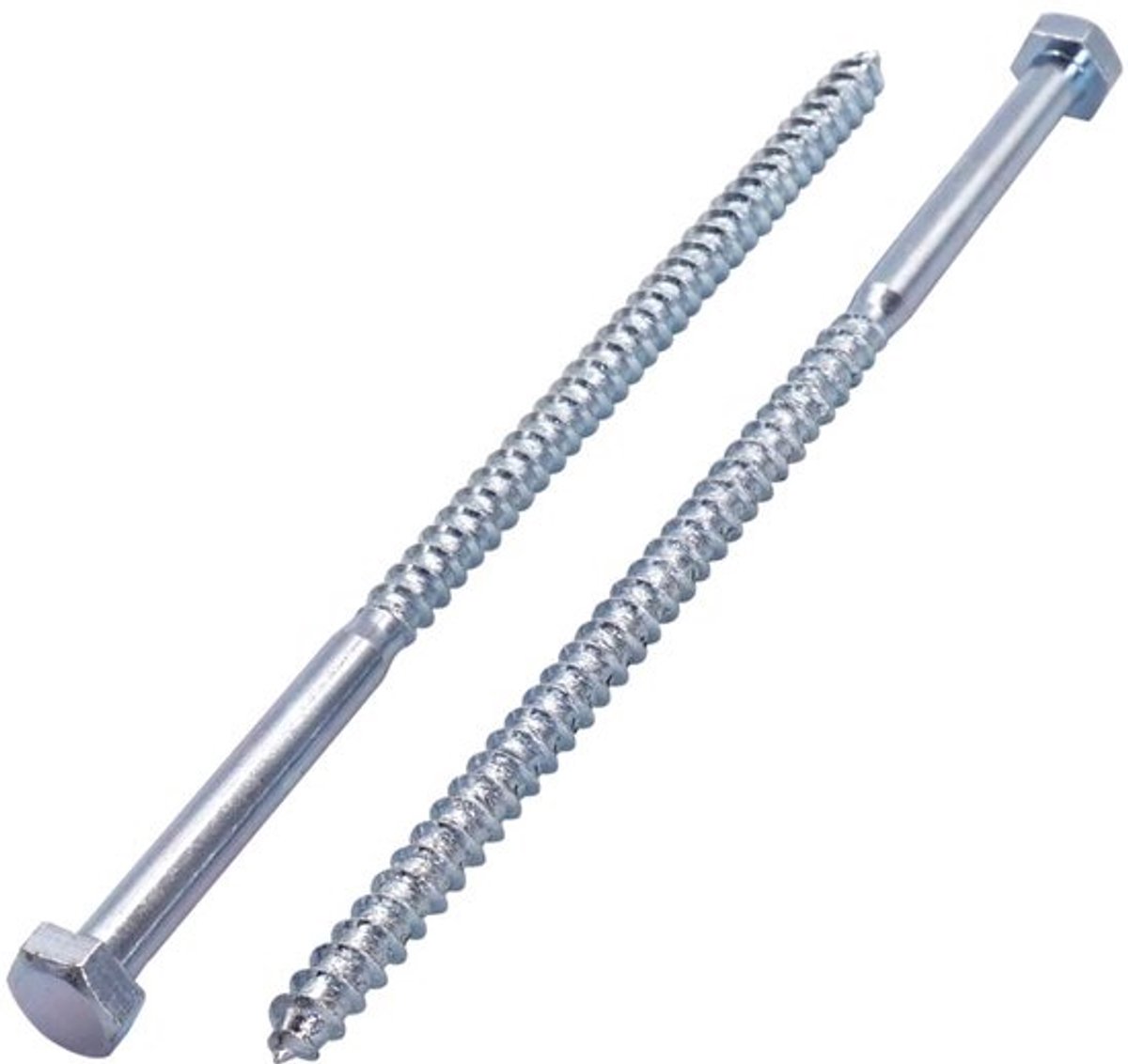Zeskant Houtschroeven Verzinkt Staal M8 x 180 mm (15 stuks) voor Constructie