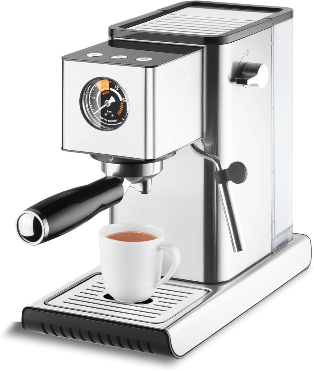 Barista Express ES300 Espressomachine, cappuccino en latte, Italiaanse pomp, 20 bar en melkopschuimer