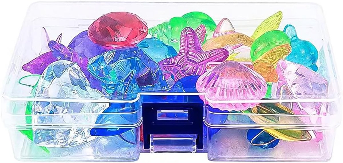 26Pcs Zwembad Duiken Edelstenen Zomer Zwemmen Duiken Oceaan Thema Edelstenen Set Voor Jongens Meisjes Onderwater Zwemmen Duiken Gooien Zee Dier Gems
