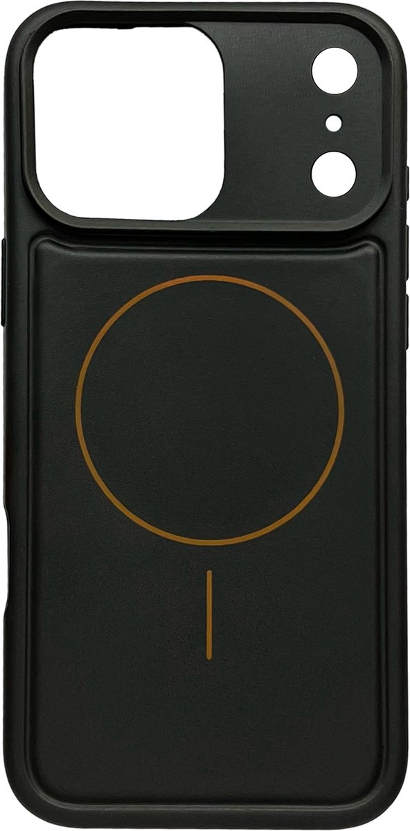 Casemania Hoesje Geschikt voor Apple iPhone 18 Pro Max - Metallic Zwart - Matte Siliconen Back Cover - Geschikt voor MagSafe