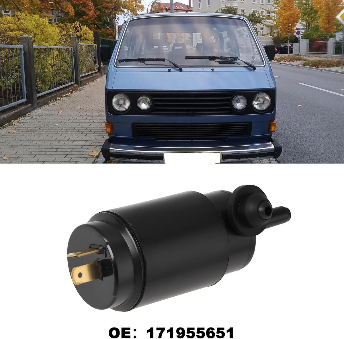 Ruitensproeierpomp 12V 171955651 Compatibel met VW T3 T4 Compatibel met Golf 1 2 3
