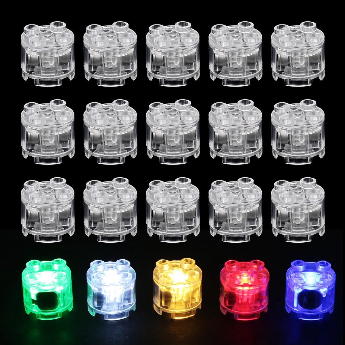 Decoratieve accessoires: lichtblokken, transparante ronde blokken, A1 feestdecoratie