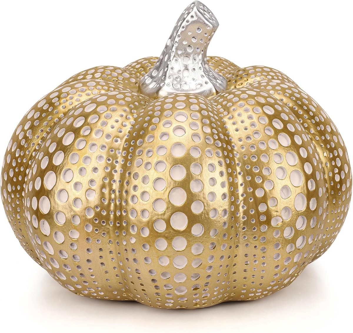 18 cm kunstpompoen decoratie goud herfst pompoen decoratie hars