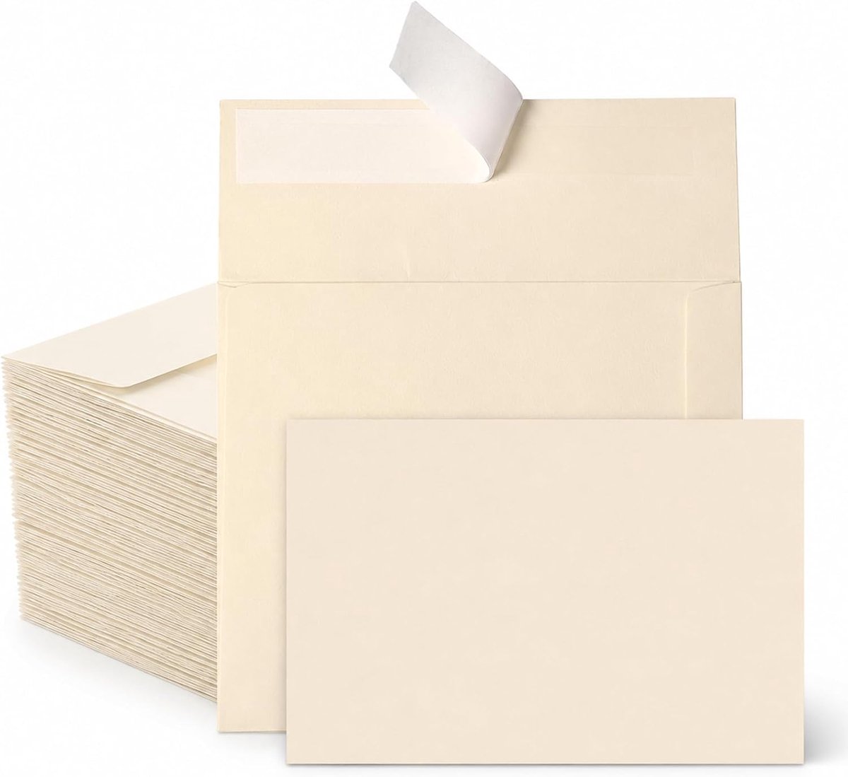 100 stuks, 159 x 108 mm, 140 g en kaarten, 153 x 102 mm, 230 g, voor bruiloft, verjaardag, doop, communie, Kerstmis, uitnodigingsenveloppen