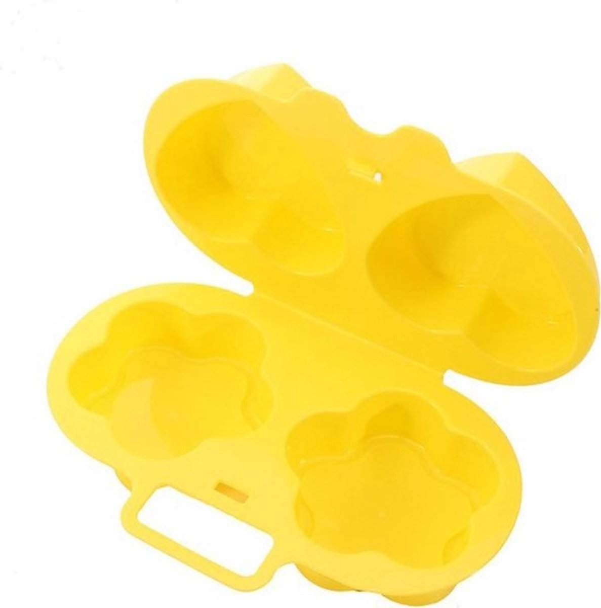Eierpoacherset - Magnetron Steamer - Snel Eieren Koken - Twee Vormen - 17 x 12 x 6 cm - Grijs
