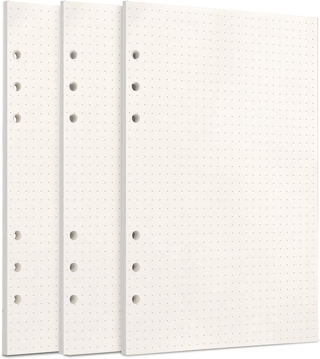 135 vellen gestippeld papier Dot Grid Paper A5 6 gaten navulpapier voor Filofax A5, notities, DIY, Bullet Journal, schets, schilderij, 21 x 14,2 cm