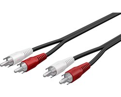 Goobay Stereo-verbindingskabel 2x RCA, 2,5 m