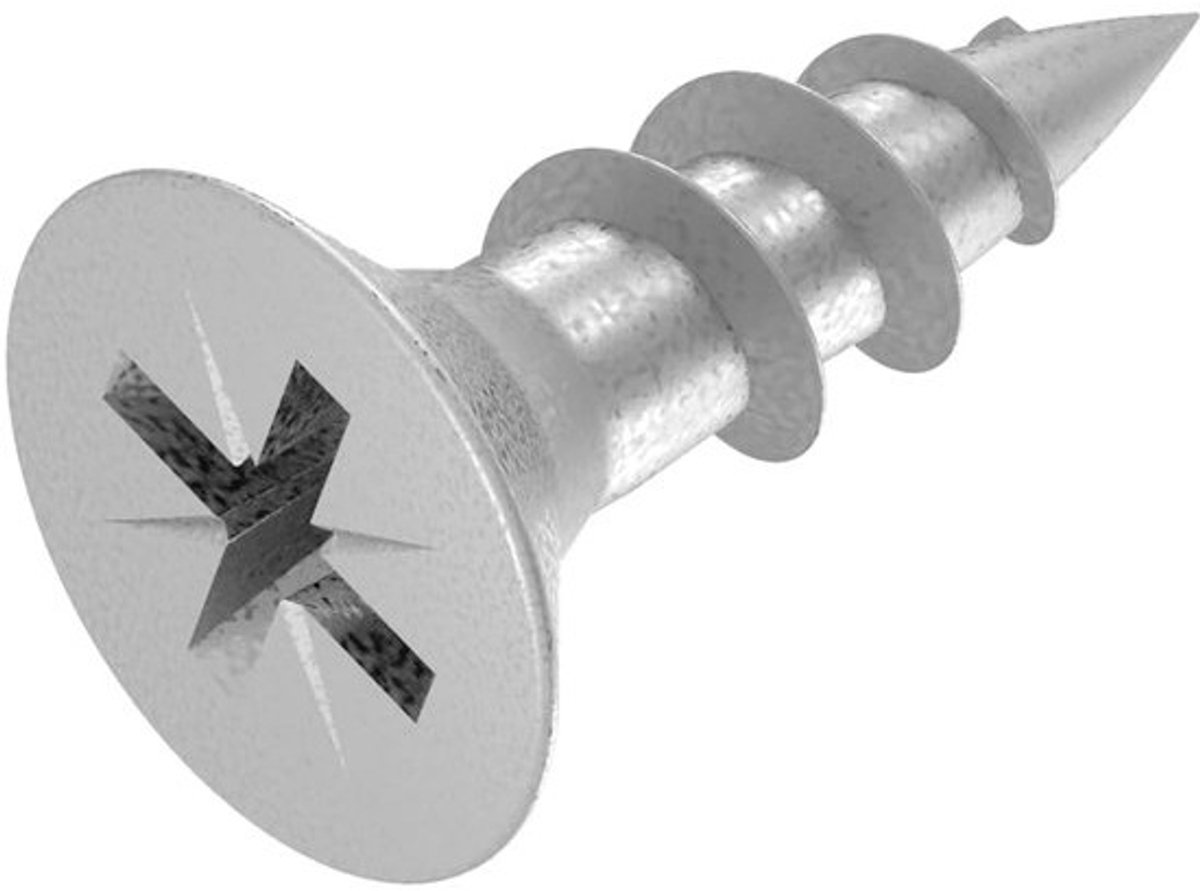 Spaanplaatschroeven RVS V2A 4x13mm - Houtschroef Kruiskop PZ 500 Stuks