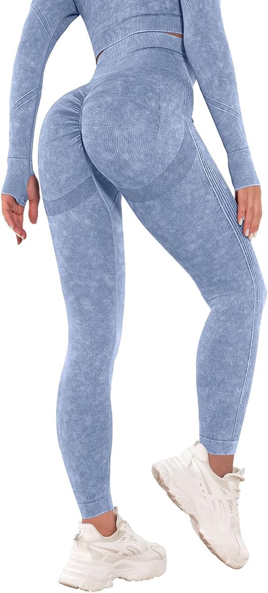 Leggings voor dames, hoge taille, naadloos, push-up, sportlegging voor dames, ondoorzichtig, vormende sportbroek voor yoga, fitness, gym, workout