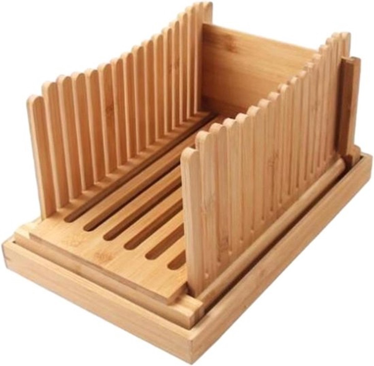 Brood Snijmachine - Bak Gereedschap - Gelijkmatig Snijden - Opvouwbaar Bamboe - 32cm x 212cm - Natuurlijk