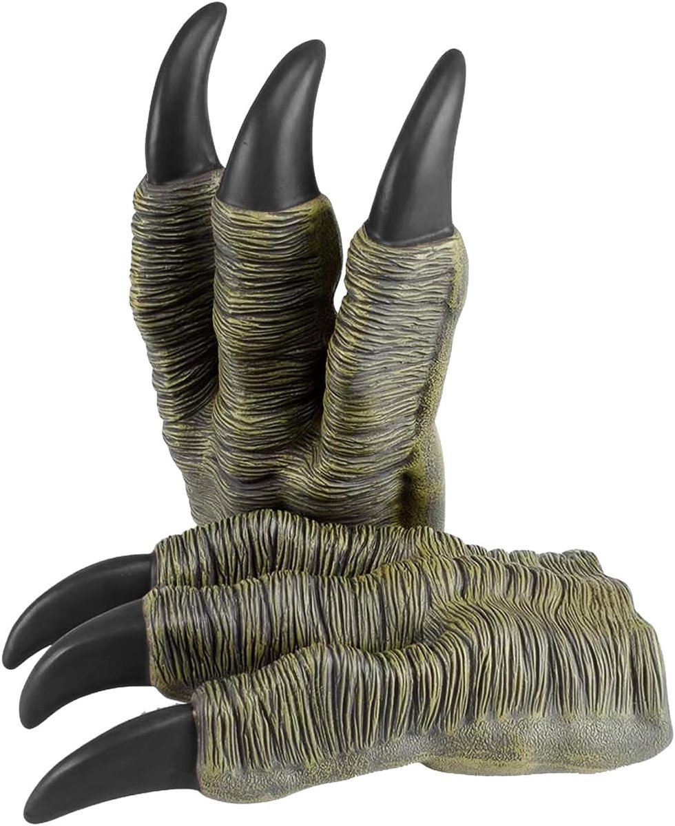 Handschoenen voor volwassenen, realistische Velociraptor Tyrannosaurus dinokostuum klauwen voor Halloween, carnaval, cosplay