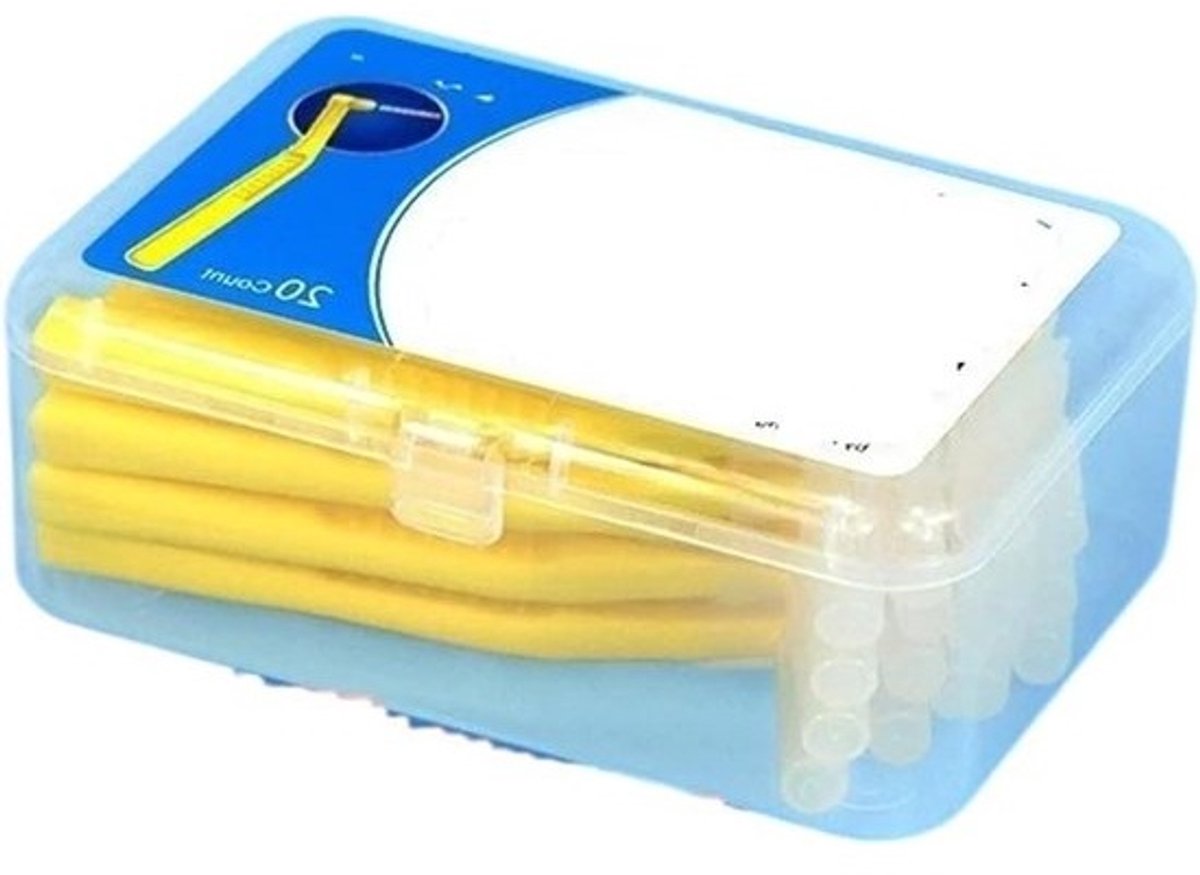 Interdentale borsteltjes - Tand floss - Mondhygiëne verbeteren - L-vormig ontwerp - 20 stuks - Veelkleurig