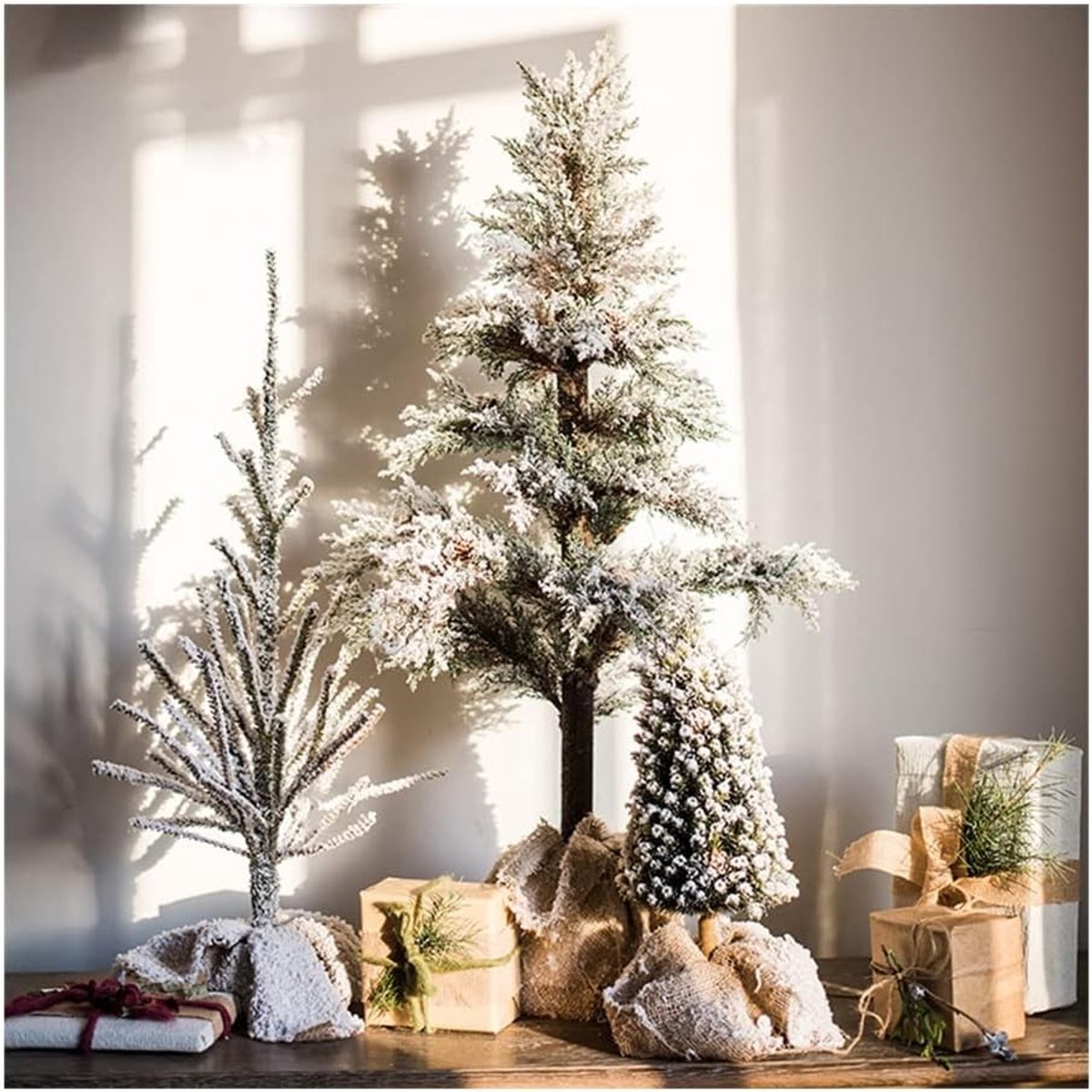 Kunstkerstboom Kerstboom Desktop Decoratie Kunstmatige Ceder Zilveren Fir Festival Decor Landscaping Home Decor Floor Grote Kerstbomen (Color : K)