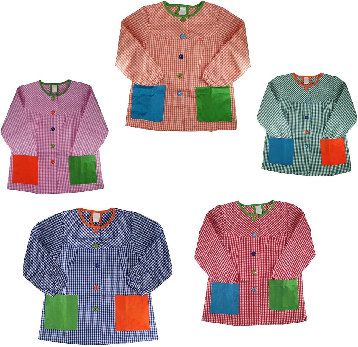 Schooljas voor kinderen, park, 2 stuks, voor jongens of meisjes, voor kleuterschool en school, vierkant, met Botoens