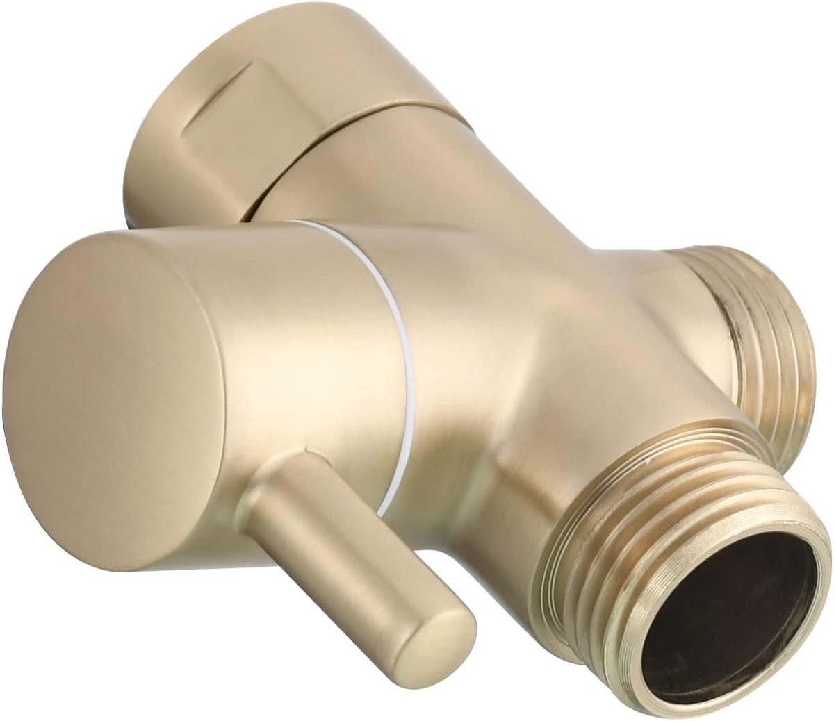3-weg omschakelventiel douche G1/2 inch messing douche T-adapter ventiel voor handdouche, geborsteld goud, DSF007J2