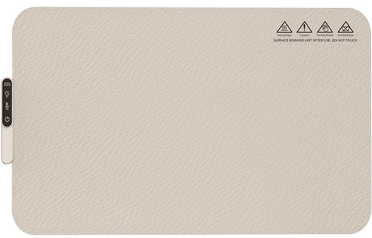 Warmhoudplaat - Elektrische Verwarmer - Voedsel Warm Houden - Opvouwbaar Ontwerp - 60x38cm - Romig