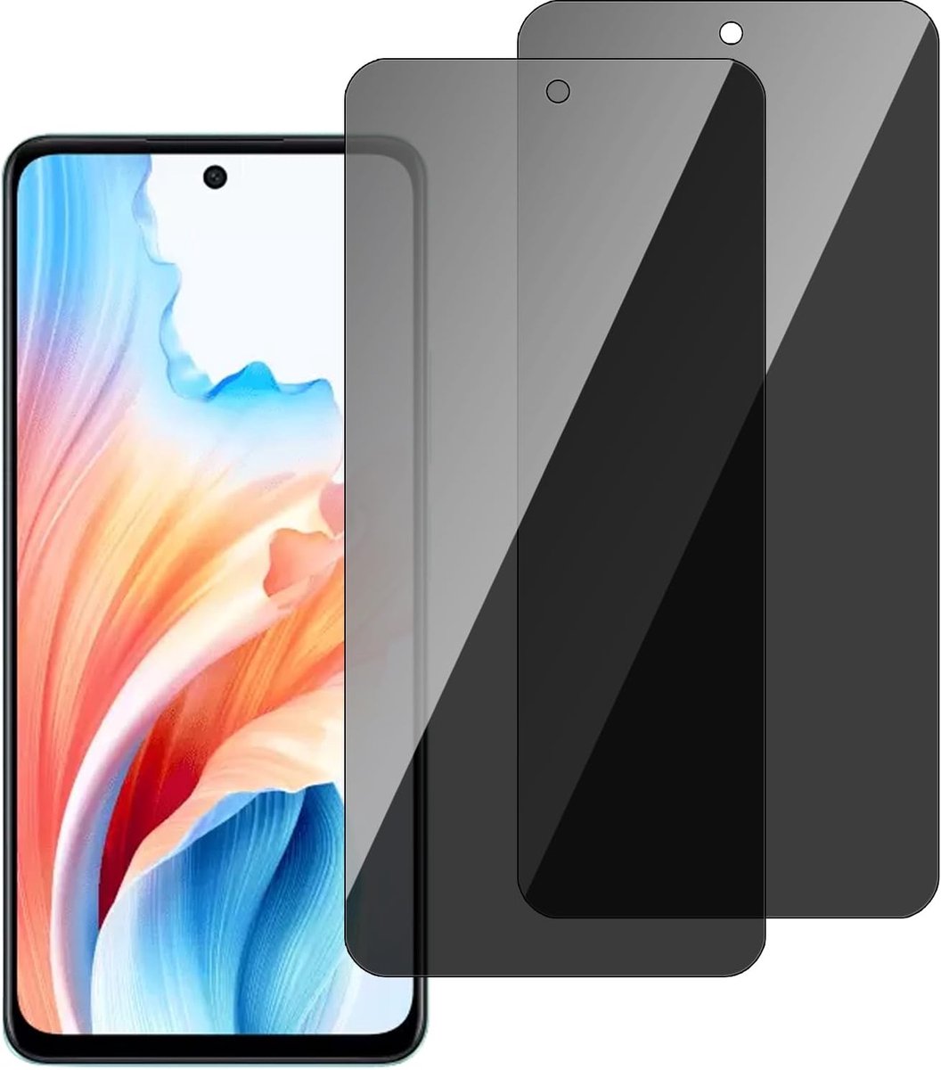 chejuza Privacy Displaybeschermfolie voor Oppo A79 5 g/Oppo A60 [2 stuks], hardheid 9H, volledige afdekking, anti-spy van gehard glas, HD-displaybescherming