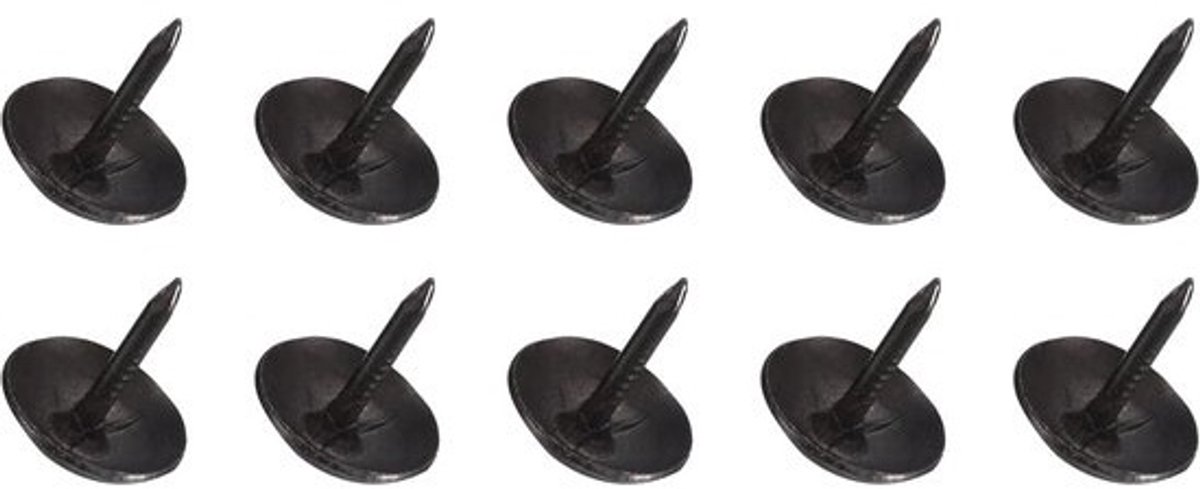Decoratieve Metalen Duimspijkers (200 Stuks) - Ronde Kop - Zwart voor Meubels en DIY