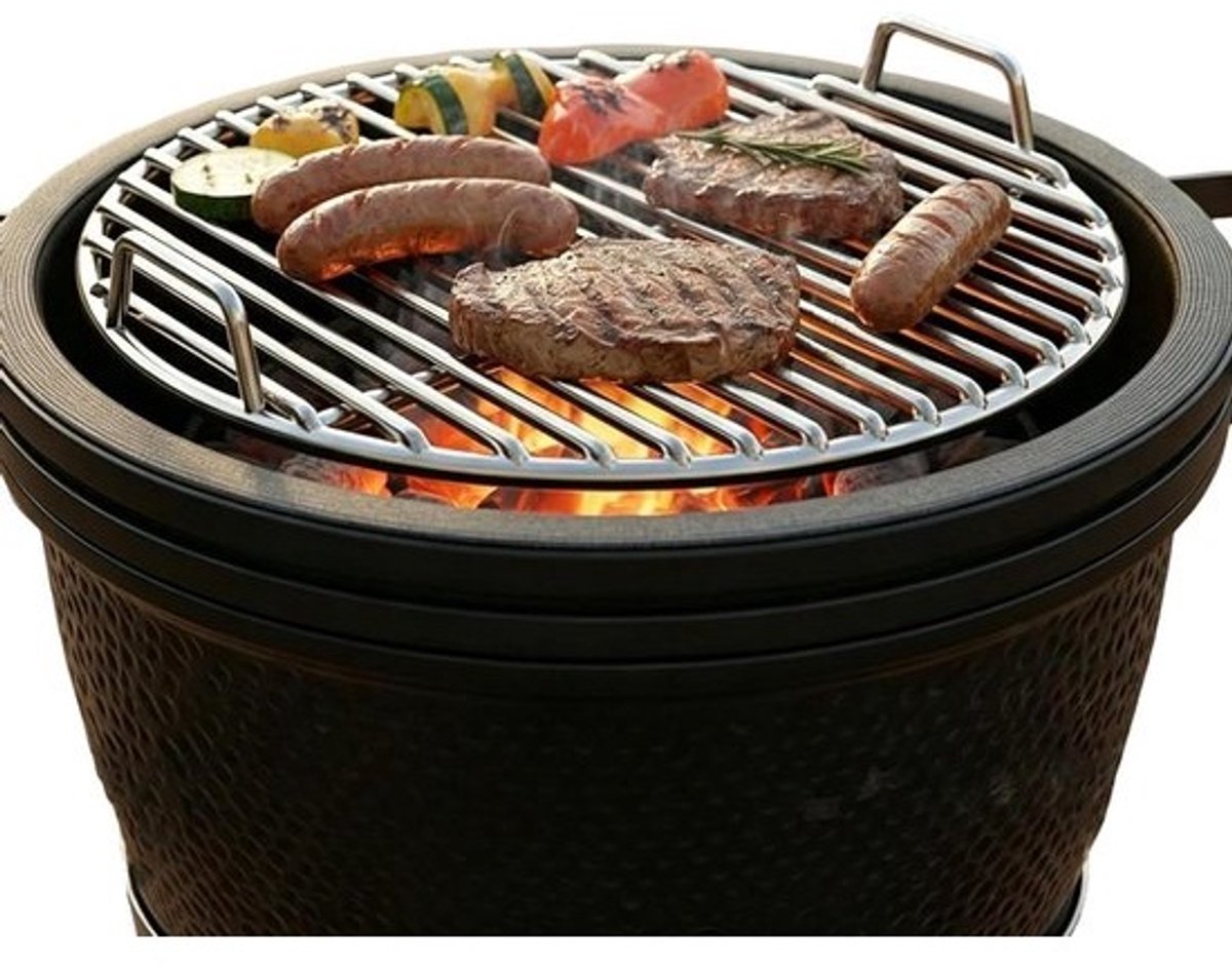 Rond Grillrooster - Bakplaat Accessoire - Buiten Koken - Antiaanbaklaag - 45 cm - Zilver