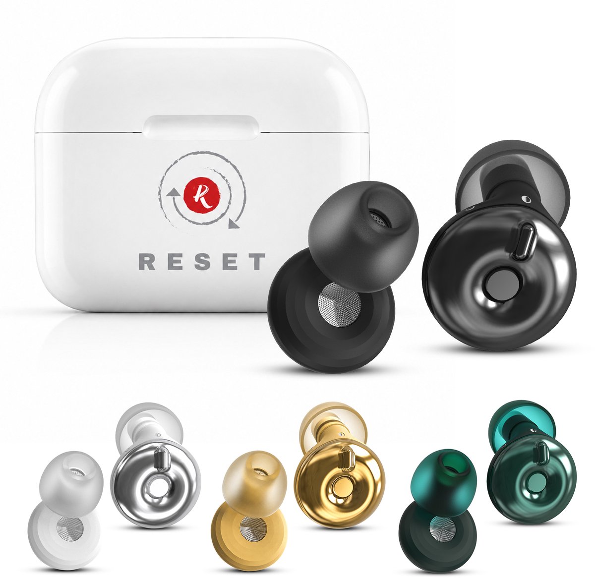 Reset noise reducing adaptable earplugs