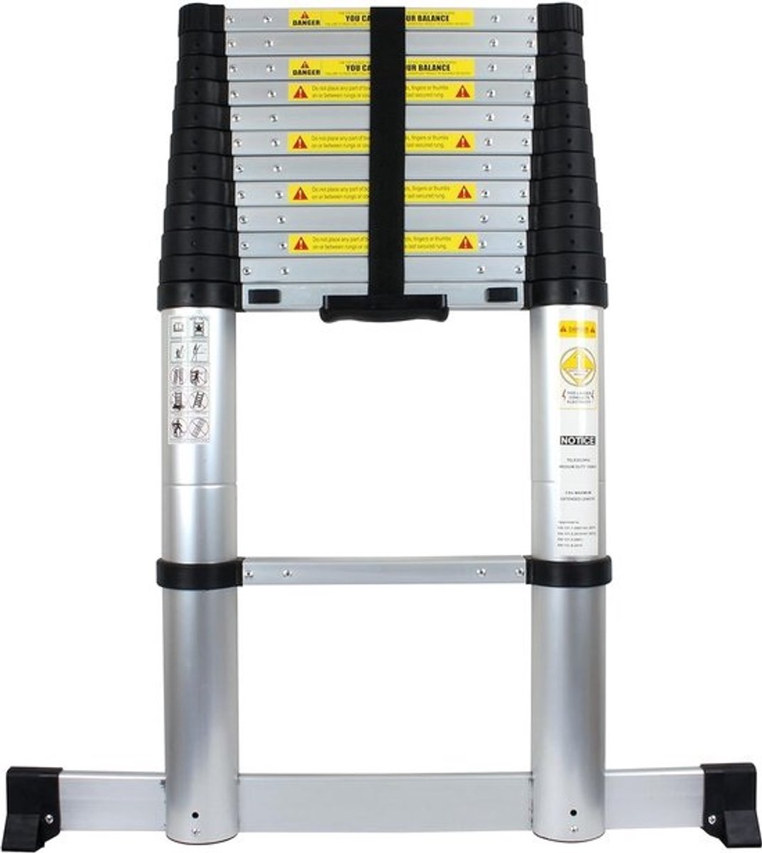 Telescopische ladder - Telescopische ladder 38 m (12' 6") Click 'n' Climb PRO trapladder zilver Telescopische ladder