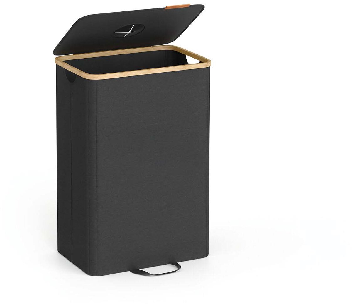 Recyclebak Flessenverzamelbak 42 x 32,5 x 70,5 cm Zwart Met afneembare binnenzak handvat en inwerpopening Grote inhoud van 100 liter Stevig en duurzaam frame Gemakkelijk te reinigen en op te bergen Opvouwbaar ontwerp voor ruimtebesparing