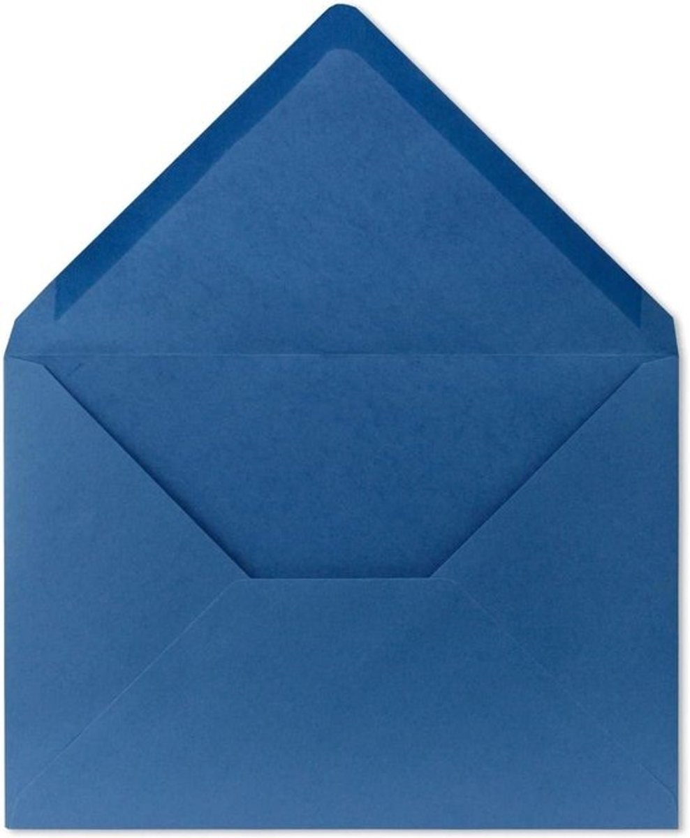 DIN C5 enveloppen - Kleurrijke enveloppen - Kaarten versturen - Puntige flap - 50 stuks - Blauw