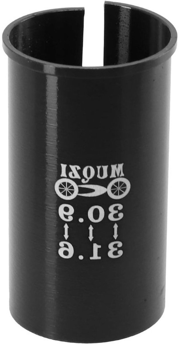 Zadelpen Adapter - Zadelbuis Verkleiner - Fiets Aanpassen - Lichtgewicht Aluminium - Diverse Maten - Zwart