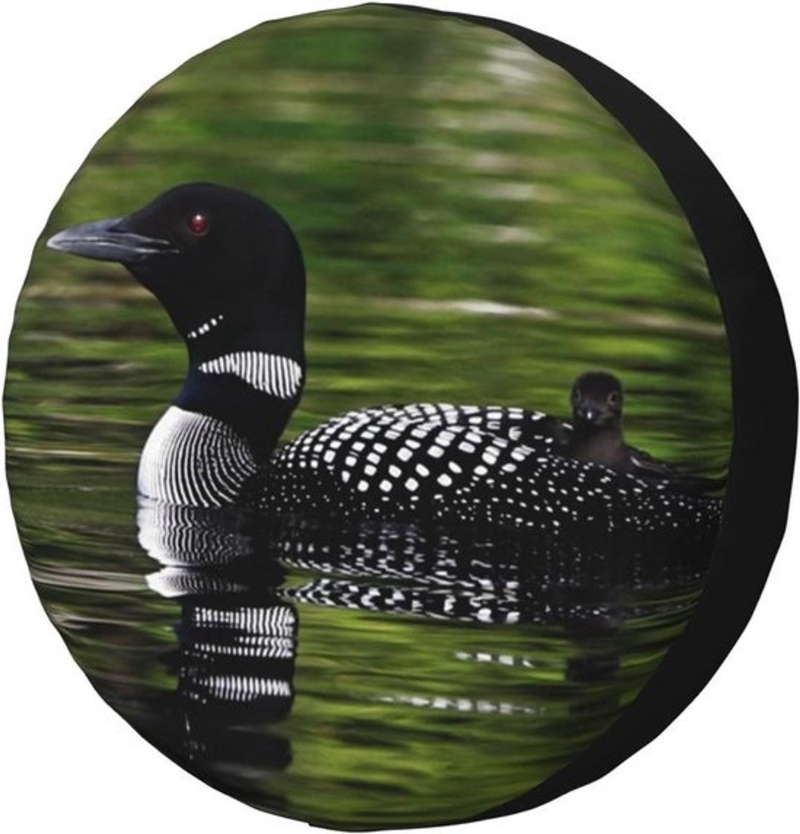 Reservewielhoes - Bandenhoes Wiel Cover - Voertuig Beschermen - Natuur Vogel Print - 16 Inch - Zwart