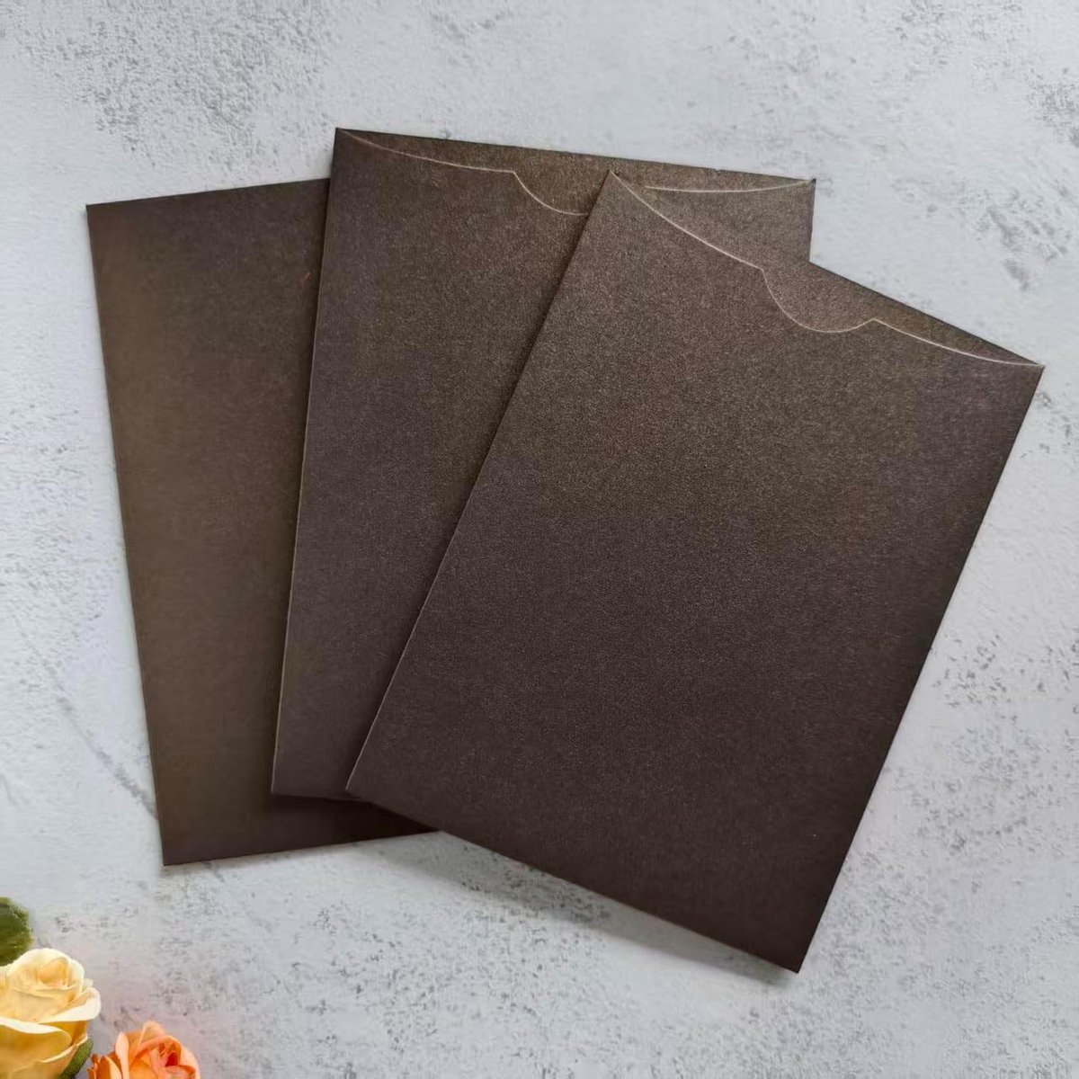 Wenskaart, uitnodigingszakje voor koffie, formaat 13,2 x 18 cm, 25 stuks (koffie)