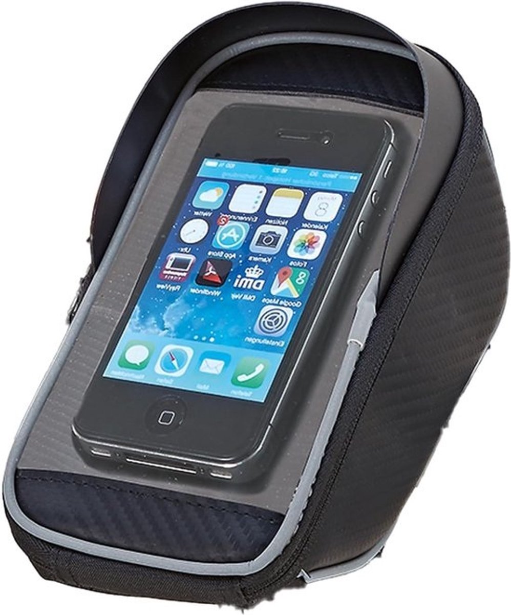 Fietsstuurtas - Smartphonehouder - Fietsen Navigatie - Waterdicht smartphonevak - Tot 5.5 inch - Zwart