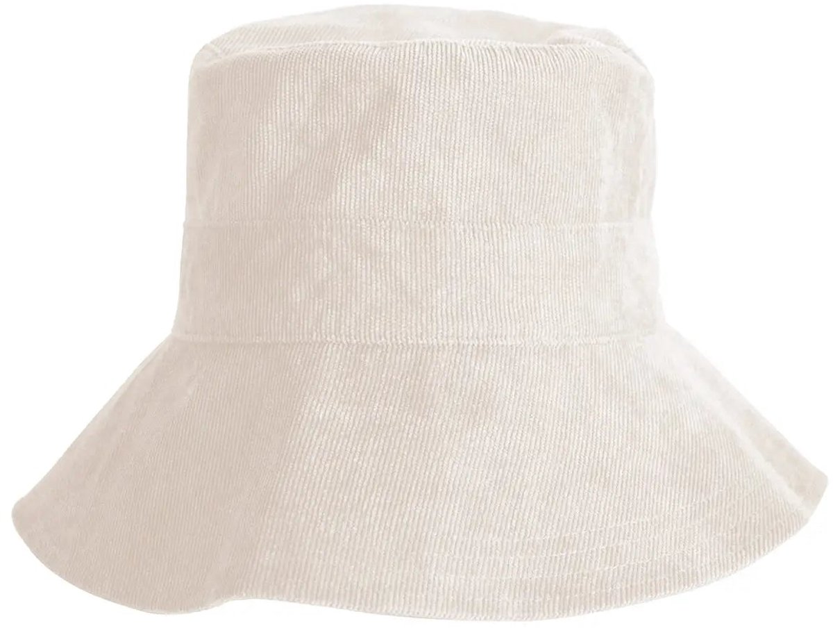 Bucket Hat Dames Winter - Vissershoed - Bucket Hoed Opvouwbaar UV – Gabi - Maat: L-XL: 61 cm - Sand