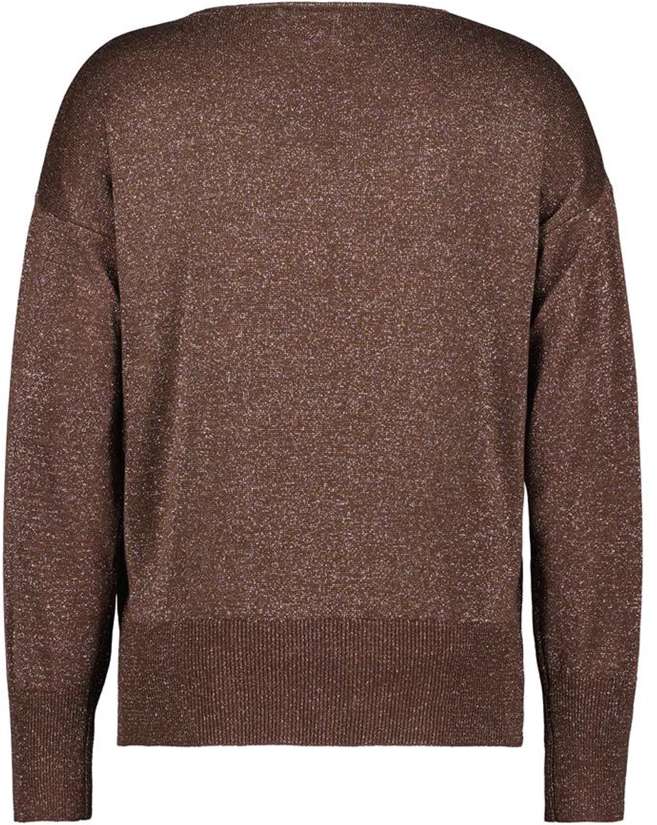 DIDI Dames Pullover Cielo shimmer Chocolate brown maat 34/36