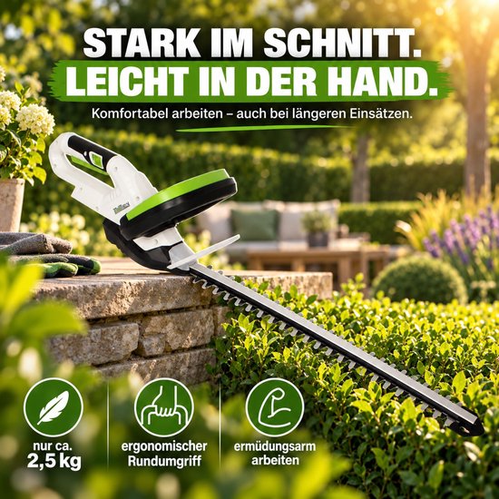 TRUTZHOLM Accu Heggenschaar 20V met 2x 2Ah Batterij & Lader - 52cm Snoerloze Heggentrimmer - Heavy Duty Duopack Struikschaar van TRUTZHOLM — afbeelding 3