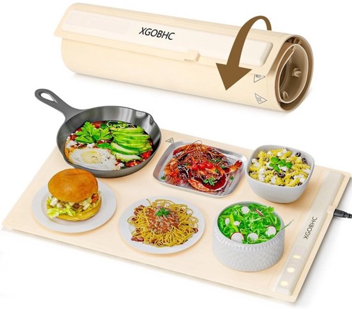 Elektrische Voedselwarmer Buffet - Verwarmingsmat met 3 standen en Snelle Opwarming