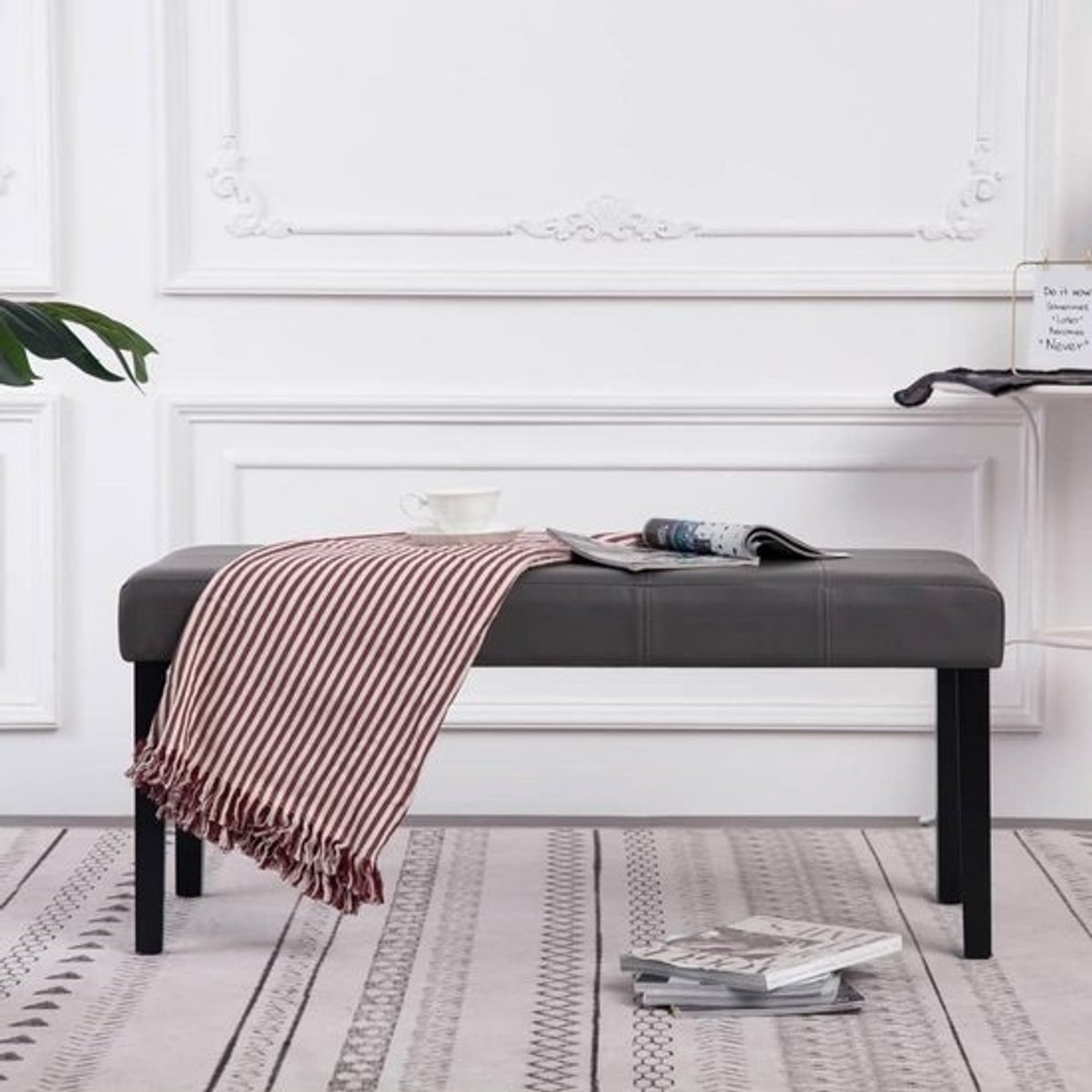 Stijlvolle Halbank / Sla Bank met Kunstleer Bekleding - Comfortabel en Duurzaam