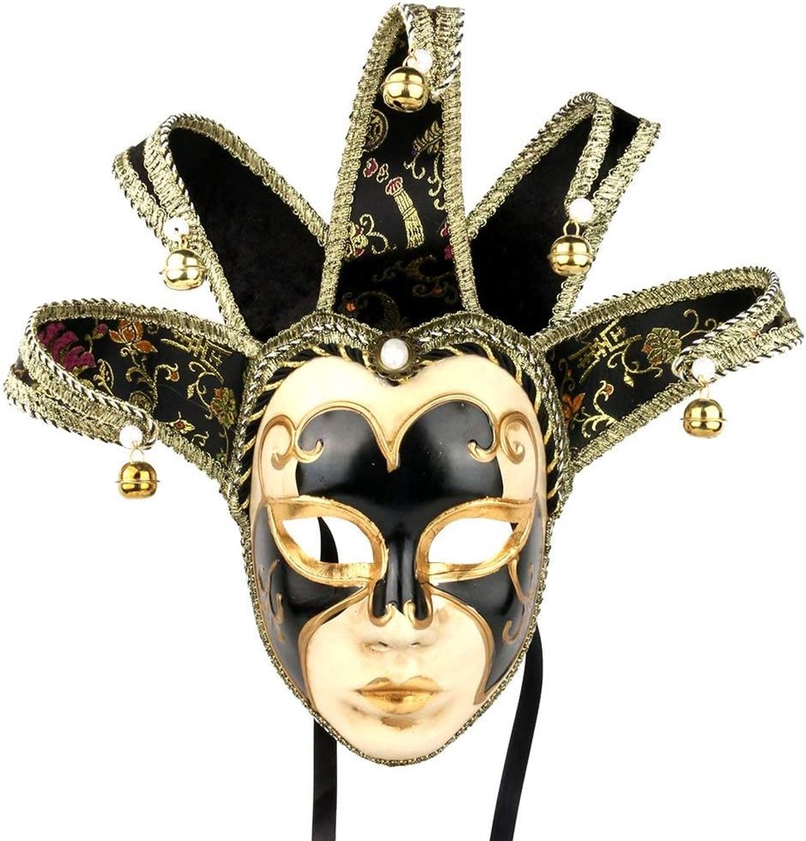 Venetiaans muziekmasker voor carnavalsfeest