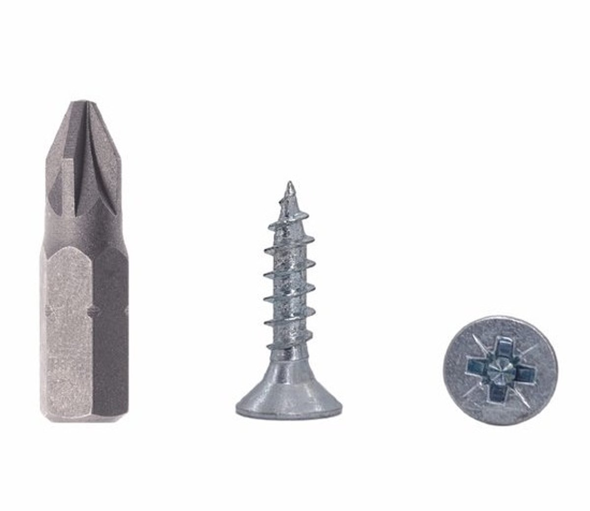 400x Verzinkte Houtschroeven 4,5x20 mm Universeel Pozi-Aandrijving