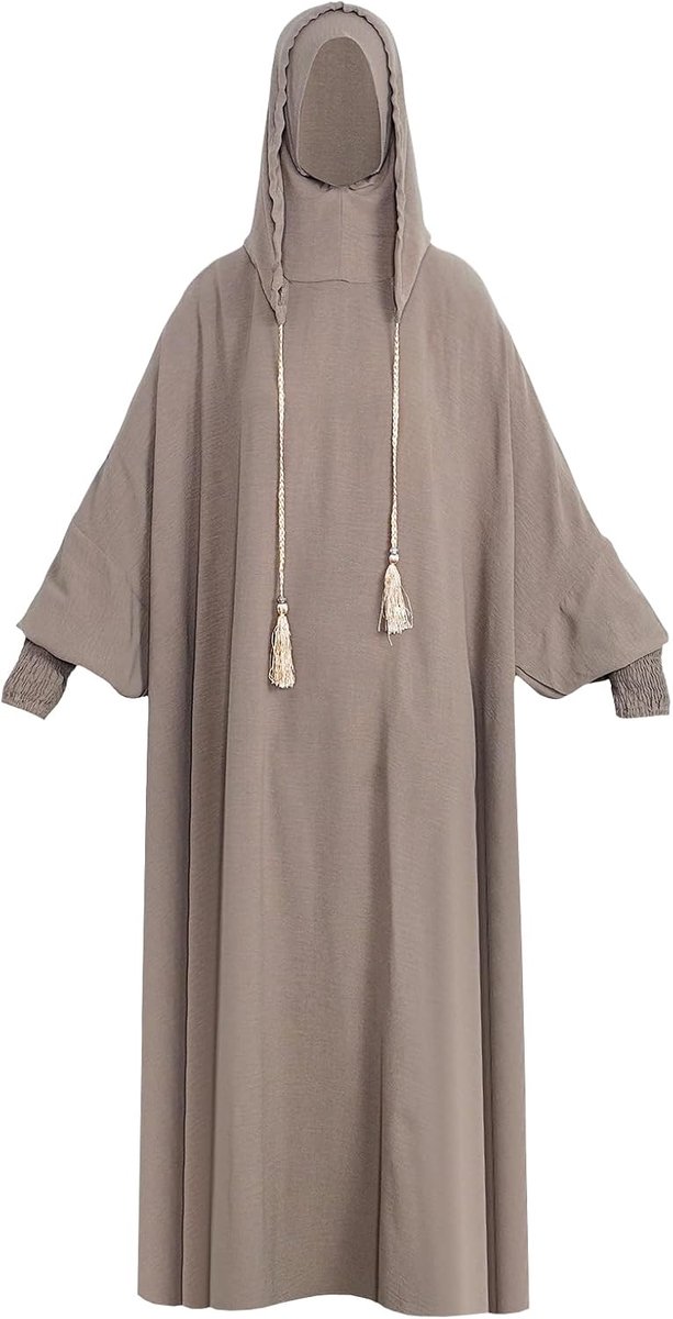 damesjurk met volledige afdekking, landelijke jurk met hijab, islamitische abaya jilbab jurk, Abaya islamitische dames